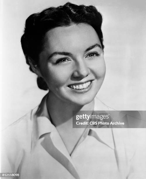 Portrait of Peggy McCay. She portrays Vanessa Dale on the CBS television soap opera Love of Life. September 21, 1951. New York, NY.