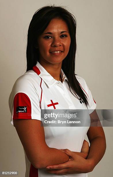 Sarah Bok poses for a photo prior to a training session at the National Badminton Centre on May 22, 2008 in Milton Keynes, England.