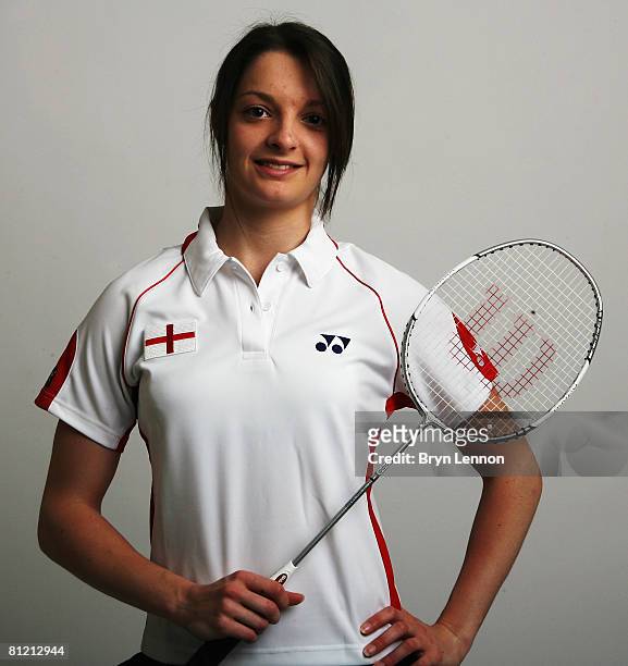 Sarah Walker poses for a photo prior to a training session at the National Badminton Centre on May 22, 2008 in Milton Keynes, England.