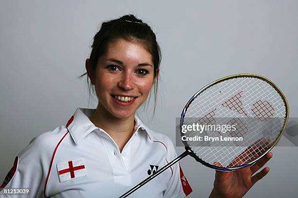 Heather Olver poses for a photo prior to a training session at the National Badminton Centre on May 22, 2008 in Milton Keynes, England.