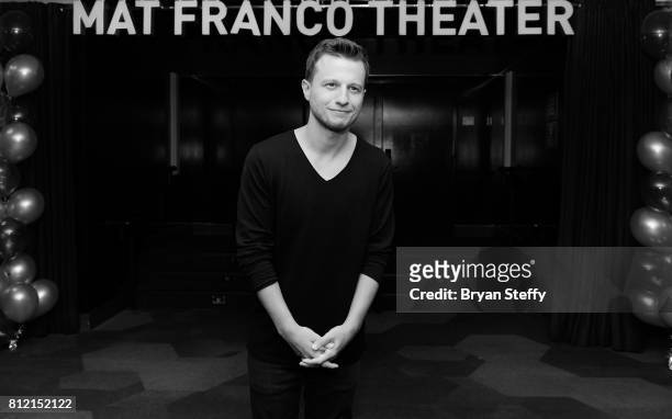 Magician Mat Franco unveils his namesake theater marquee as the showroom is renamed the Mat Franco Theater at The Linq Hotel & Casino on July 10,...