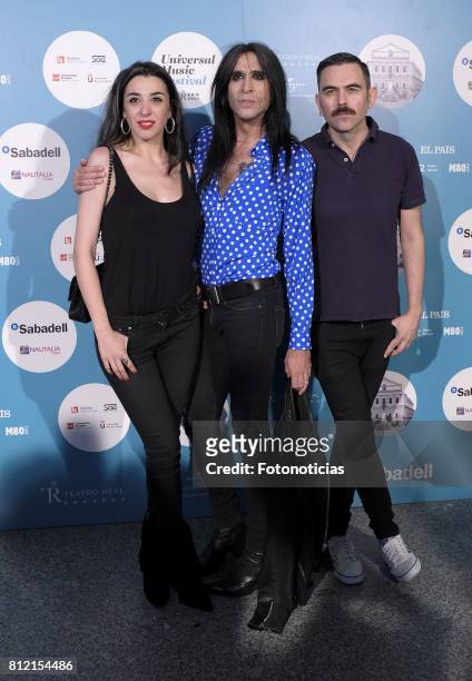 Mario Vaquerizo and members of Nancys Rubias attend the Pet Shop Boys Universal Music Festival concert at The Royal Theater on July 10, 2017 in...