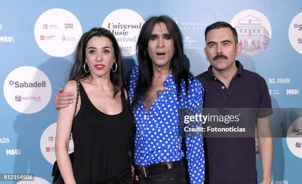 Mario Vaquerizo and members of Nancys Rubias attend the Pet Shop Boys Universal Music Festival concert at The Royal Theater on July 10, 2017 in...