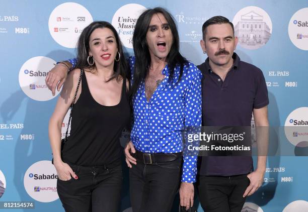 Mario Vaquerizo and members of Nancys Rubias attend the Pet Shop Boys Universal Music Festival concert at The Royal Theater on July 10, 2017 in...
