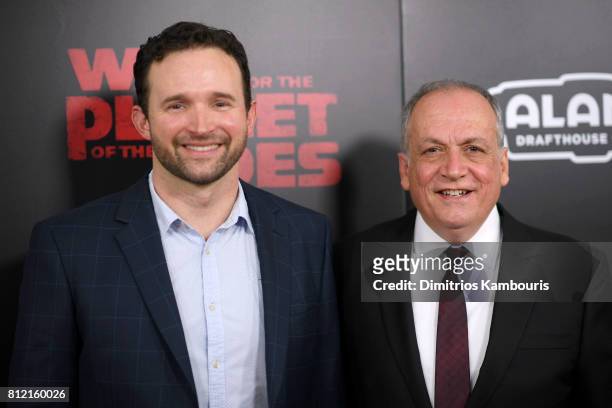 Supervisor Dan Lemmon and Sr. VFX Supervisor Joe Letteriattends the "War For The Planet Of The Apes" New York Premiere at SVA Theater on July 10,...