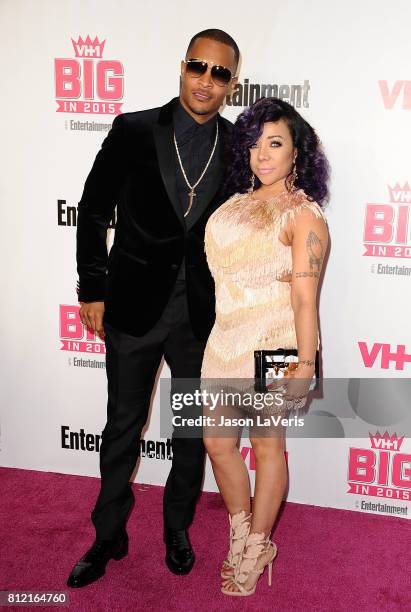 Rapper T.I. And Tameka 'Tiny' Cottle-Harris attend the VH1 Big In 2015 with Entertainment Weekly Awards at Pacific Design Center on November 15, 2015...