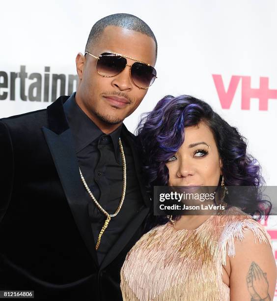 Rapper T.I. And Tameka 'Tiny' Cottle-Harris attend the VH1 Big In 2015 with Entertainment Weekly Awards at Pacific Design Center on November 15, 2015...