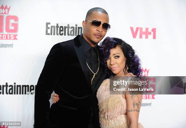 Rapper T.I. And Tameka 'Tiny' Cottle-Harris attend the VH1 Big In 2015 with Entertainment Weekly Awards at Pacific Design Center on November 15, 2015...