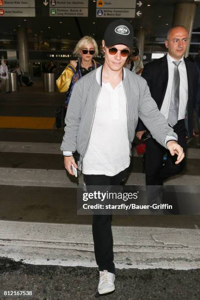 Alfie Allen is seen at LAX on July 10, 2017 in Los Angeles, California.