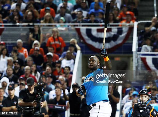 Miguel Sano of the Minnesota Twins competes in the T-Mobile Home Run Derby at Marlins Park on July 10, 2017 in Miami, Florida.