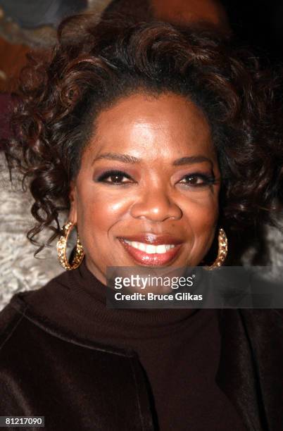 Producer Oprah Winfrey poses at Celebraton to Welcome Chaka Khan, BeBe Winans and Lakisha Jones to "The Color Purple" on Broadway at The Broadway...