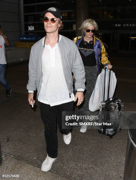 Alfie Allen and Jaime Winstone are seen on July 10, 2017 in Los Angeles, California.