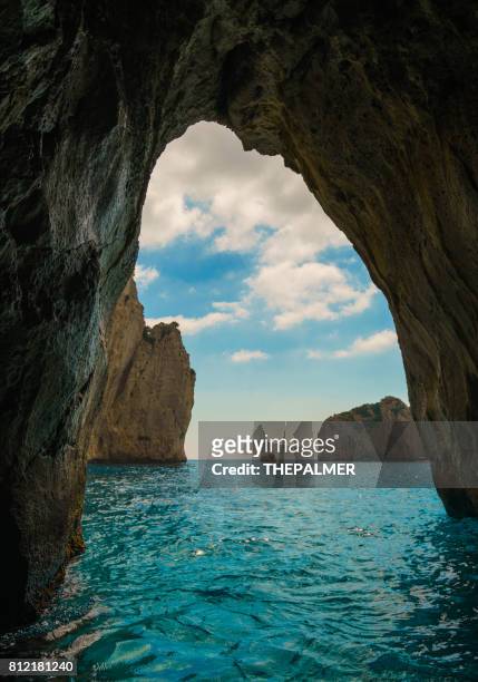洞穴卡普里島義大利 - isola di capri 個照片及圖片檔