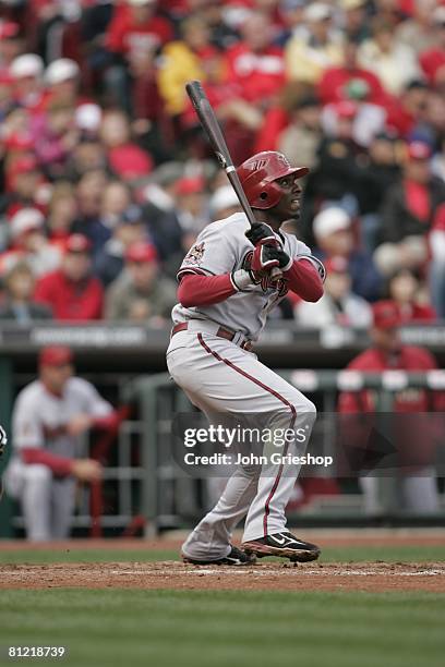 Orlando Hudson of the Arizona Diamondbacks hits during the game against the Cincinnati Reds at Great American Ball Park in Cincinnati, Ohio on March...