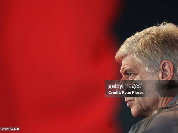 Arsenal Manger Arsene Wenger speaks to the media during an Official Welcome to Sydney for Arsenal FC at Museum of Contemporary Art on July 11, 2017...