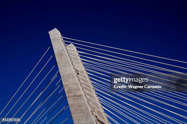 cable-stayed bridge in rio - cable stayed bridge stock pictures, royalty-free photos & images