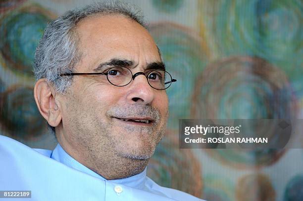 East Timor President Jose Ramos-Horta smiles during an interview with AFP in Singapore on May 24, 2008. Ramos-Horta said on May 24 that no foreign...