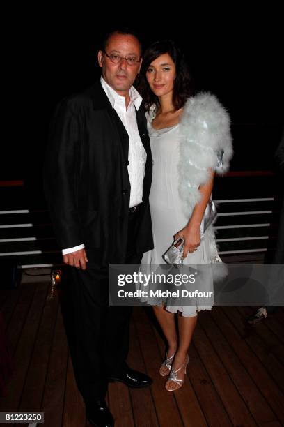 Jean Reno and Zofia Reno attends the Dior Party at Eden Roc Hotel during the 61st International Cannes Film Festival on May 23, 2008 in Cannes,...