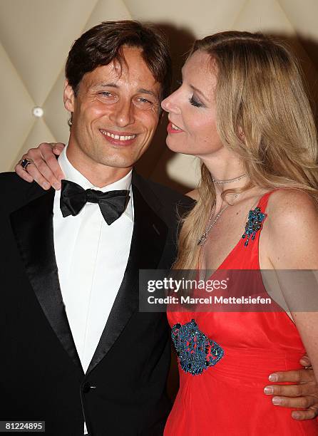 Designer Jette Joop and husband Christian Elsen attend the Rosenball Charity Ball at the Intercontinental Hotel May 24, 2008 in Berlin, Germany.