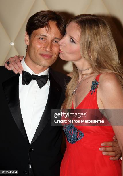 Designer Jette Joop and husband Christian Elsen attend the Rosenball Charity Ball at the Intercontinental Hotel May 24, 2008 in Berlin, Germany.