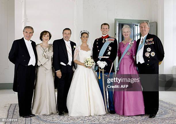 Official photo showing Monsieur Alain Cavallier, the father of Princess Marie, her mother Francoise Grassiot, her stepfather Christian Grassiot,...