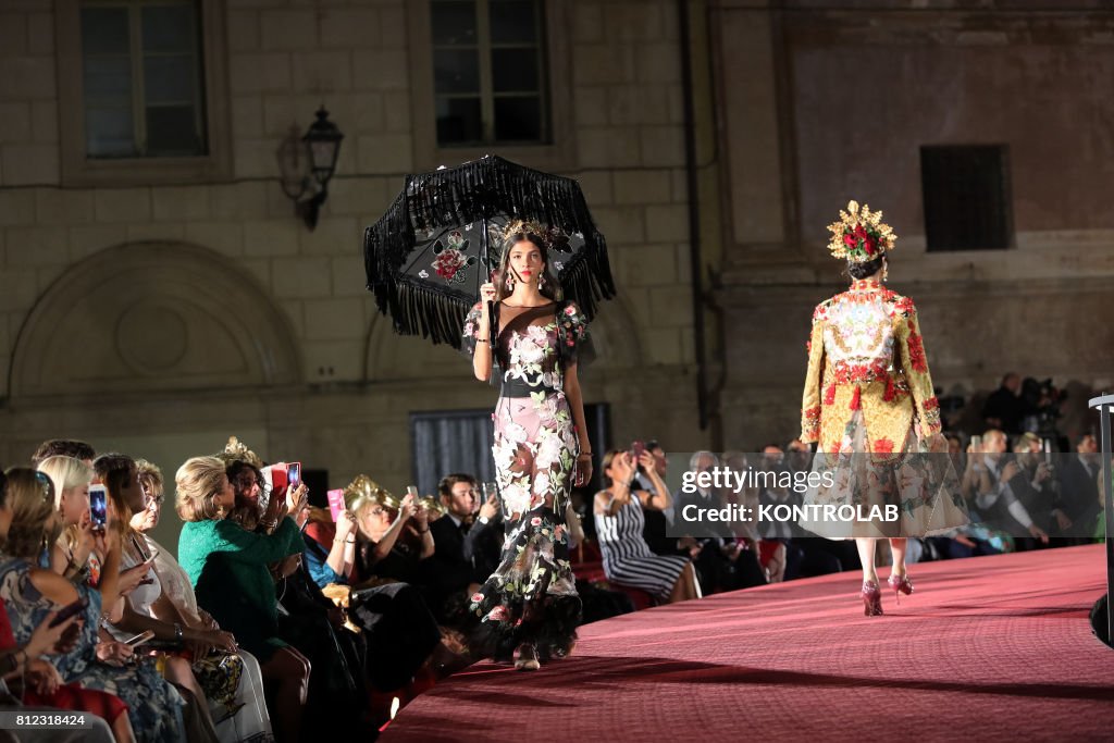 Two mdels during the parade of Dolce and Gabbana in Pretoria...