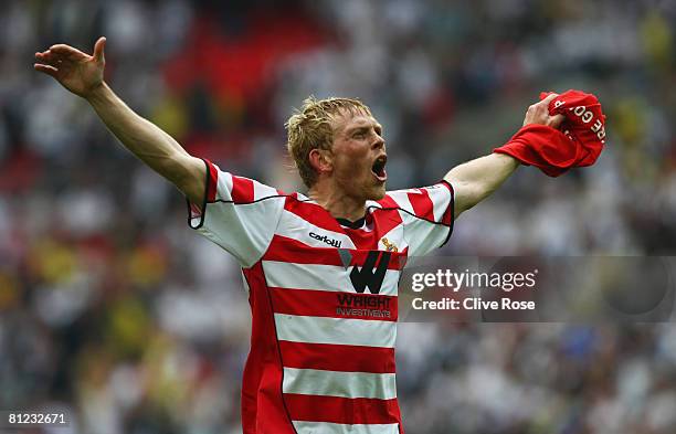 Paul Green of Doncaster Rovers celebrates victory following the Coca Cola League 1 Playoff Final match between Leeds United and Doncaster Rovers at...