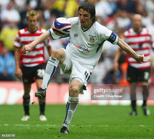 Jonathan Douglas of Leeds United in action during the Coca Cola League 1 Playoff Final match between Leeds United and Doncaster Rovers at Wembley...