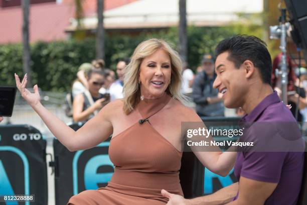 Vicki Gunvalson visits "Extra" at Universal Studios Hollywood on July 10, 2017 in Universal City, California.