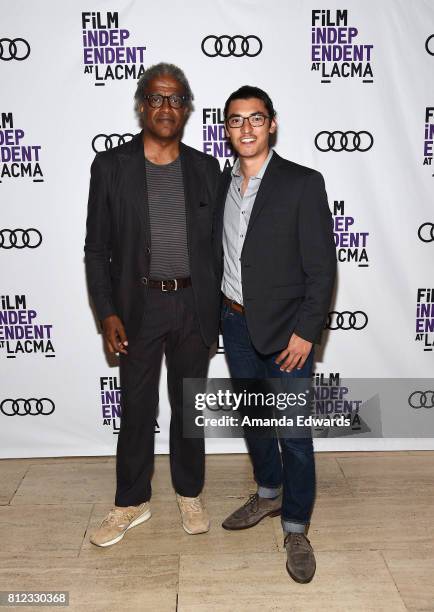 Film Independent at LACMA film curator Elvis Mitchell and filmmaker Jeff Orlowski attend the Film Independent at LACMA Special Screening and Q&A of...