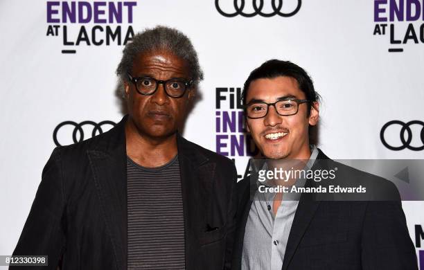 Film Independent at LACMA film curator Elvis Mitchell and filmmaker Jeff Orlowski attend the Film Independent at LACMA Special Screening and Q&A of...