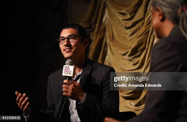 Filmmaker Jeff Orlowski and Film Independent at LACMA film curator Elvis Mitchell attend the Film Independent at LACMA Special Screening and Q&A of...