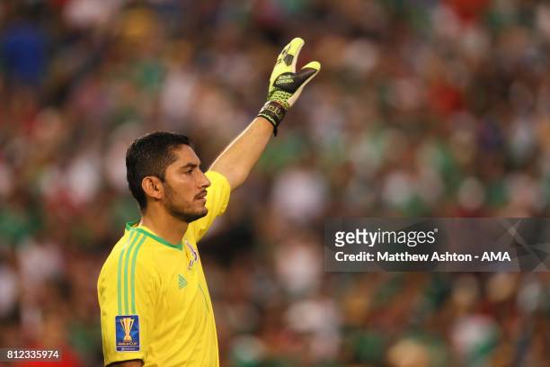 Jose de Jesus Corona of Mexico during the 2017 CONCACAF Gold Cup Group C match between Mexico and El Salvador at Qualcomm Stadium on July 9, 2017 in...