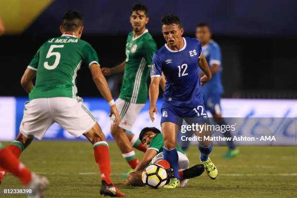 Narciso Orellana of El Salvador during the 2017 CONCACAF Gold Cup Group C match between Mexico and El Salvador at Qualcomm Stadium on July 9, 2017 in...