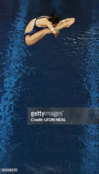 Minxia Wu of China takes part in the Women's 3m final on the second day of the 2nd FINA Diving World Series in Sheffield , on May 25, 2008. Coming...