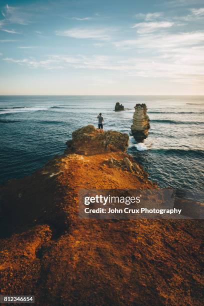 bay of martyrs - great ocean road stock pictures, royalty-free photos & images