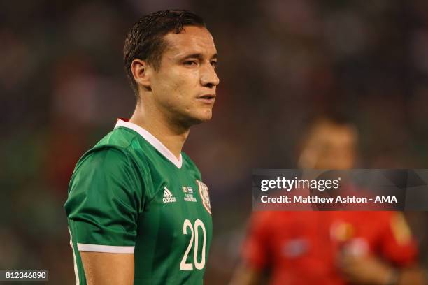 Jesus Duenas of Mexico during the 2017 CONCACAF Gold Cup Group C match between Mexico and El Salvador at Qualcomm Stadium on July 9, 2017 in San...