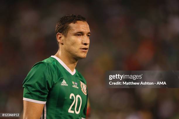 Jesus Duenas of Mexico during the 2017 CONCACAF Gold Cup Group C match between Mexico and El Salvador at Qualcomm Stadium on July 9, 2017 in San...