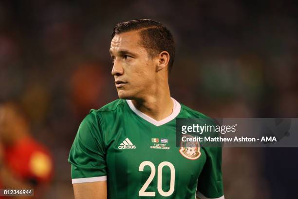 Jesus Duenas of Mexico during the 2017 CONCACAF Gold Cup Group C match between Mexico and El Salvador at Qualcomm Stadium on July 9, 2017 in San...