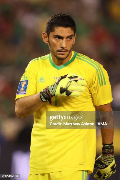 Jose de Jesus Corona of Mexico during the 2017 CONCACAF Gold Cup Group C match between Mexico and El Salvador at Qualcomm Stadium on July 9, 2017 in...