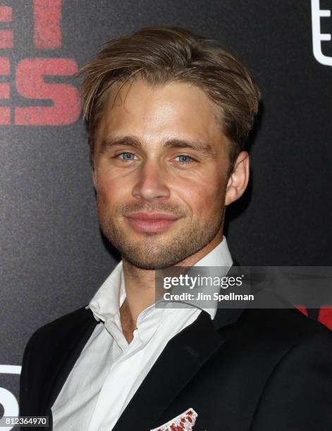 Actor Max Lloyd-Jones attends the "War For The Planet Of The Apes" New York premiere at SVA Theater on July 10, 2017 in New York City.