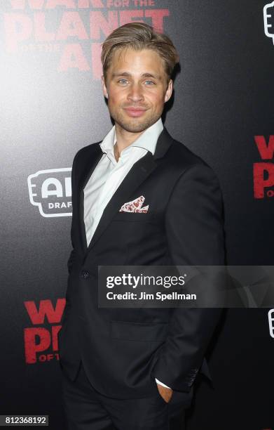 Actor Max Lloyd-Jones attends the "War For The Planet Of The Apes" New York premiere at SVA Theater on July 10, 2017 in New York City.