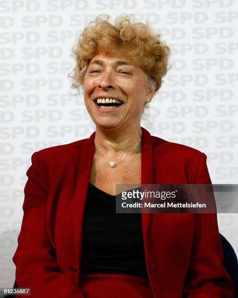 Gesine Schwan attends the weekly meeting of the board at the SPD headqurter on May 26, 2008 in Berlin. SPD chairman Kurt Beck and party leaders met...