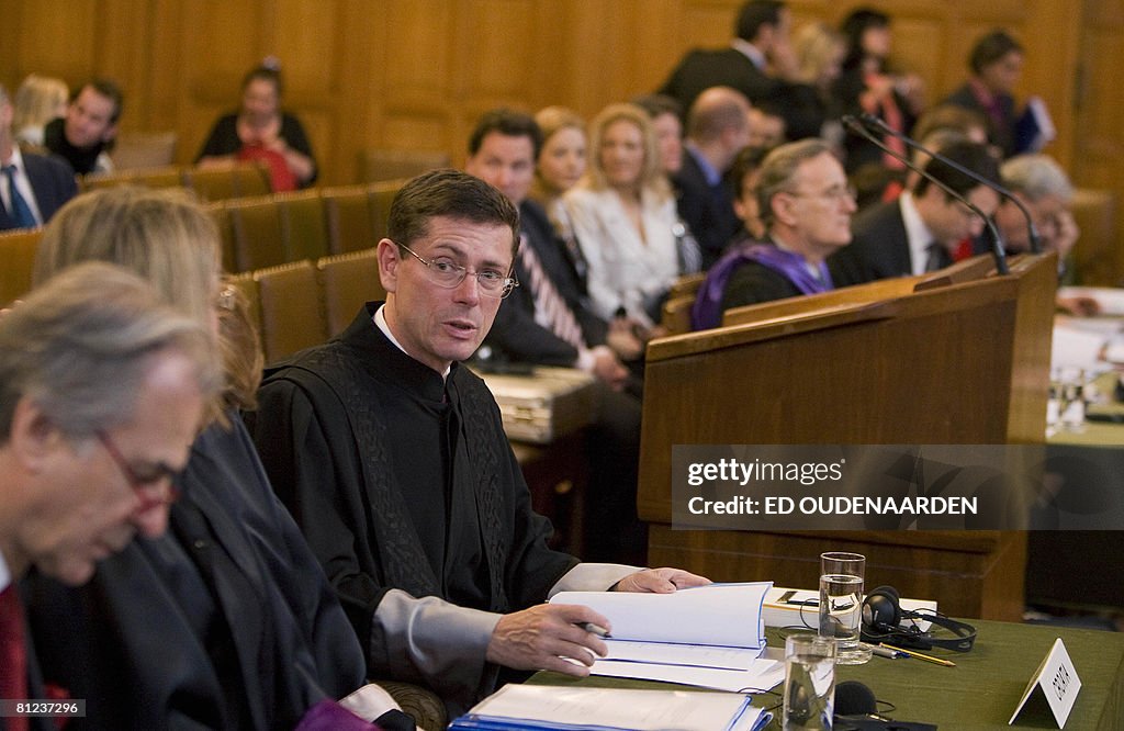 Croatia's lawyer, Ivan Simonovic (3rd L)