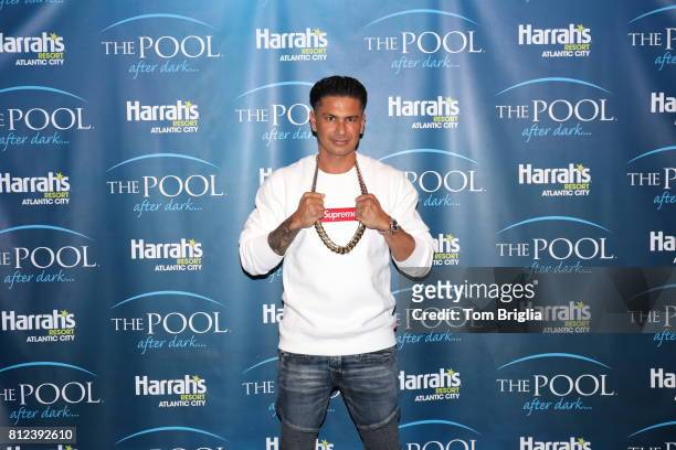 July 8: DJ Pauly D attends The Pool After Dark at Harrah's Resort on Saturday July 8, 2017 in Atlantic City, New Jersey