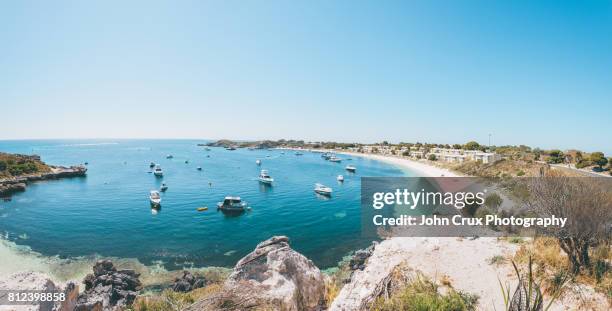 rottnest panoramic - rottnest island stock pictures, royalty-free photos & images
