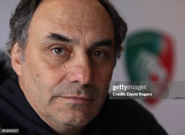 Marcelo Loffreda, the Leicester Tigers Head Coach attends the Leicester Tigers press conference held at Oadby Oval on May 27, 2008 in Leicester,...