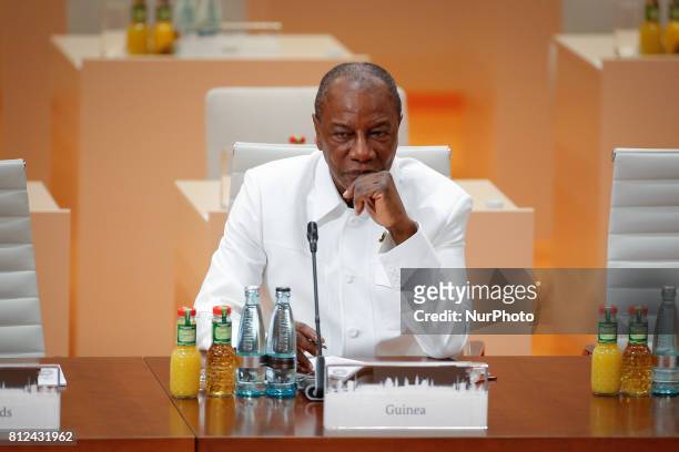 Alpha Conde, Guineas first freely elected president and head of the African Union is seen ahead of the thrid plenar working session at the G20 summit...