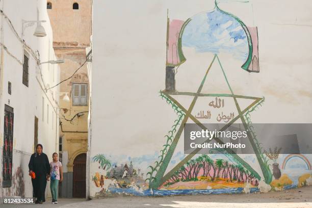 View of street art inside Sale's medina. On Friday, June 30 in Rabat, Morocco.