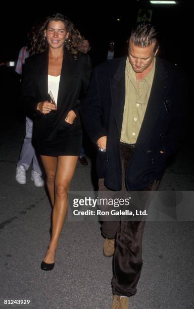 Actor Mickey Rourke and wife Carre Otis attending the premiere of "The Commitments" on August 7, 1991 at the Cinerama Dome Theater in Hollywood,...